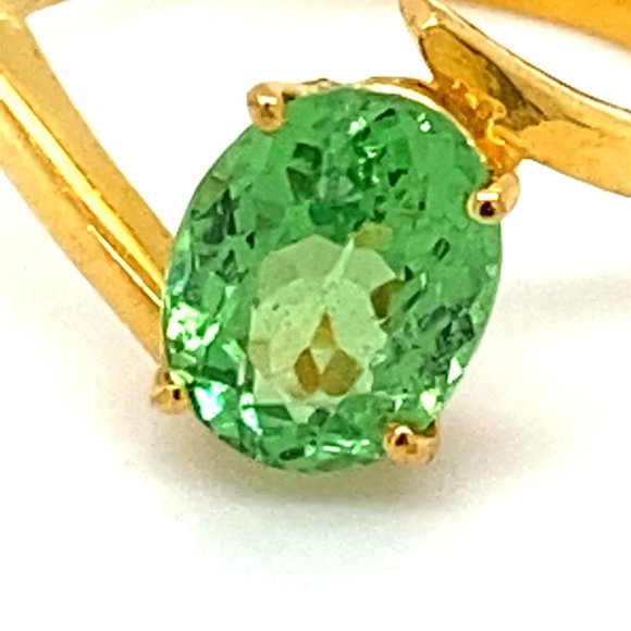 Tsavorite 1.78ct Solid 22K Yellow Gold Ring - Picture 7 of 7